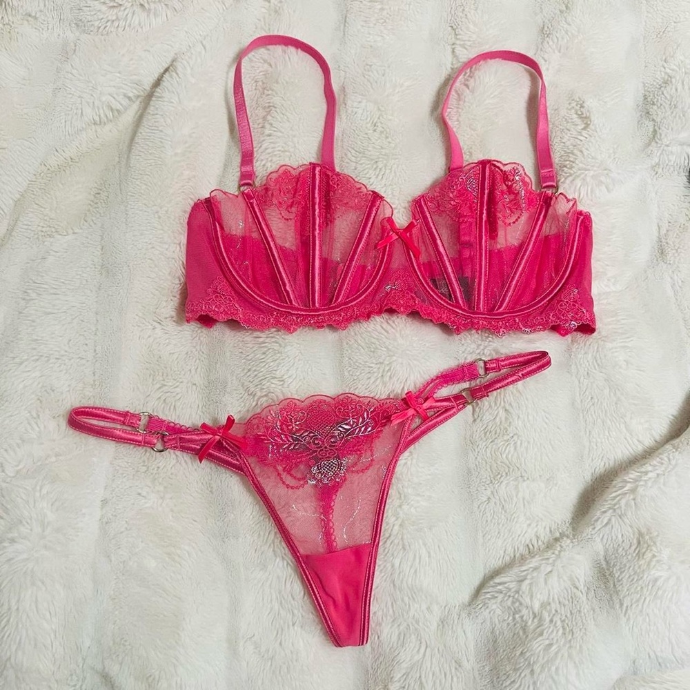 Honey Birdette Glittery Pink Set